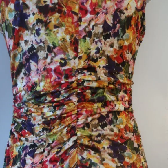 NWT Womens Amanda Uprichard Damira (Item-300) Multicolor Floral Midi Dress L - Picture 13 of 16